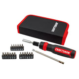 CRAFTSMAN 26-Piece Bi‑Material Handle 6-in Ratcheting Multi-Bit Screwdriver Set with Case