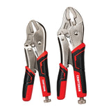 CRAFTSMAN 2‑Pack Locking Plier Set, 10-in and 7-in Straight Jaw