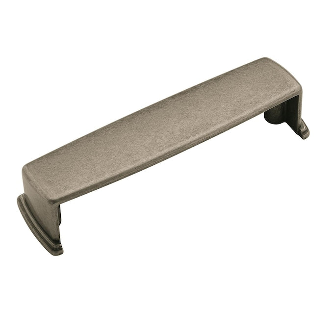 Amerock Kane 3-3/4-in (96mm) Center to Center Weathered Nickel Rectangular Cup Drawer Pull