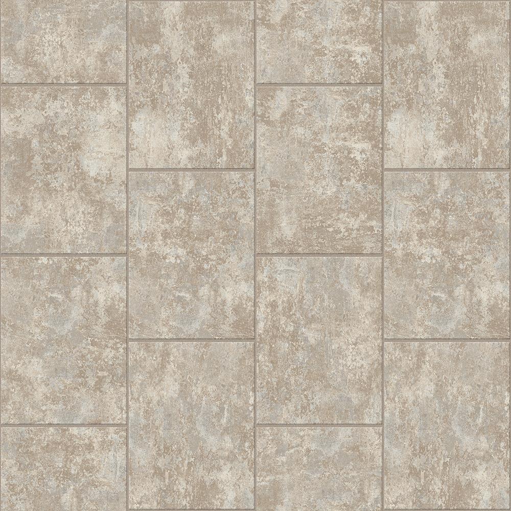 Congoleum DuraStone Chrysalis Free Spirit Vinyl Tile Sample – Gray Stone Look, 4-mil Wear Layer