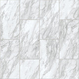 Congoleum DuraStone Carrara White Vinyl Tile Sample