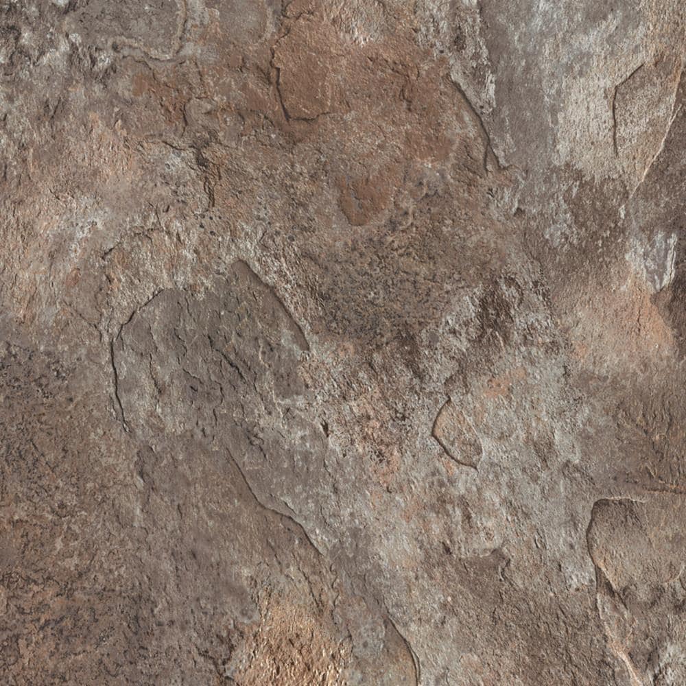 Congoleum DuraStone Sierra Slate Rain Cloud Vinyl Tile Sample, 4-mil Wear Layer