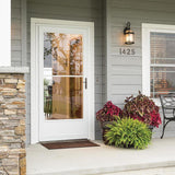Pella 32-in x 81-in Putty Mid-View Aluminum Storm Door - Super Arbor