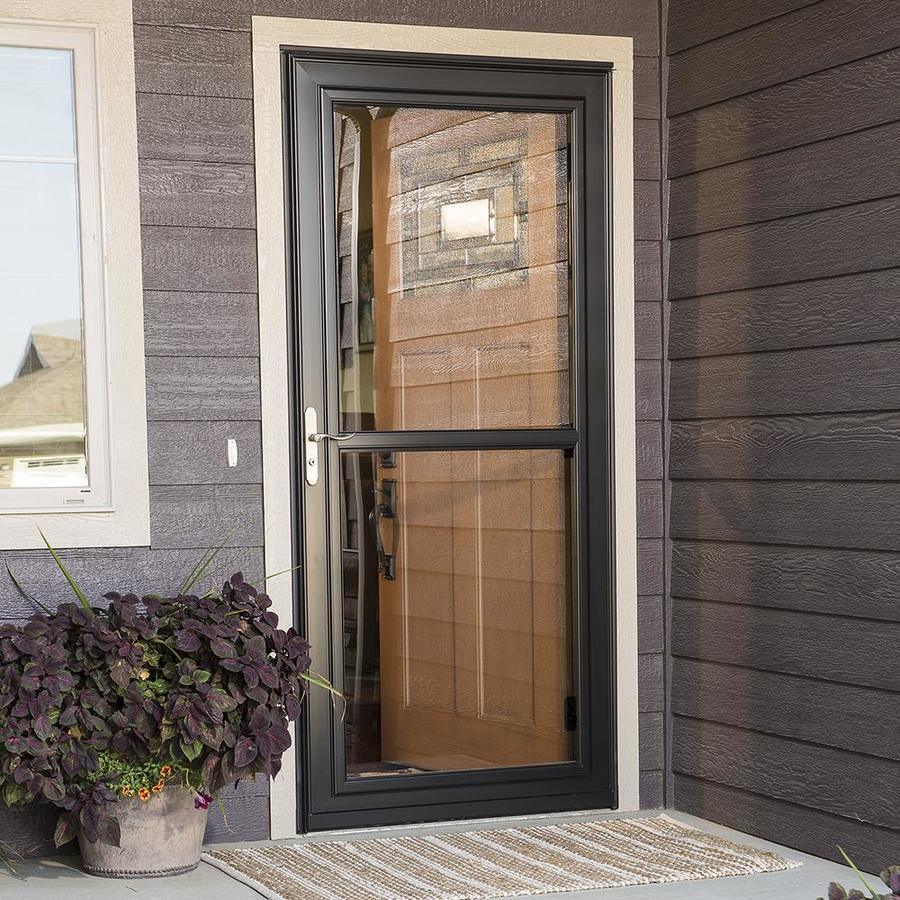 LARSON Tradewinds Fullview 36-in x 81-in White Full-View Aluminum Storm Door - Super Arbor