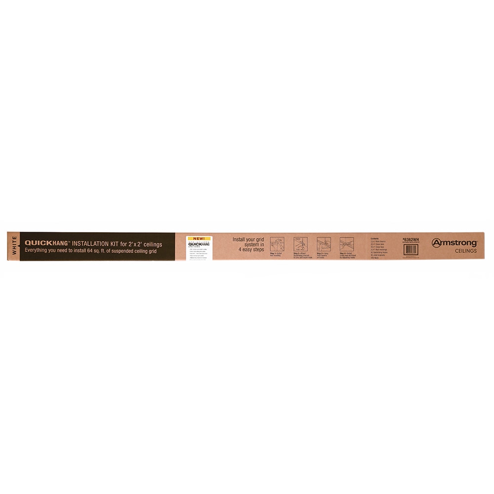 Armstrong Ceilings QuickHang 2-ft x 2-ft White 64-sq ft Ceiling Grid Kit, Prelude 15/16-in