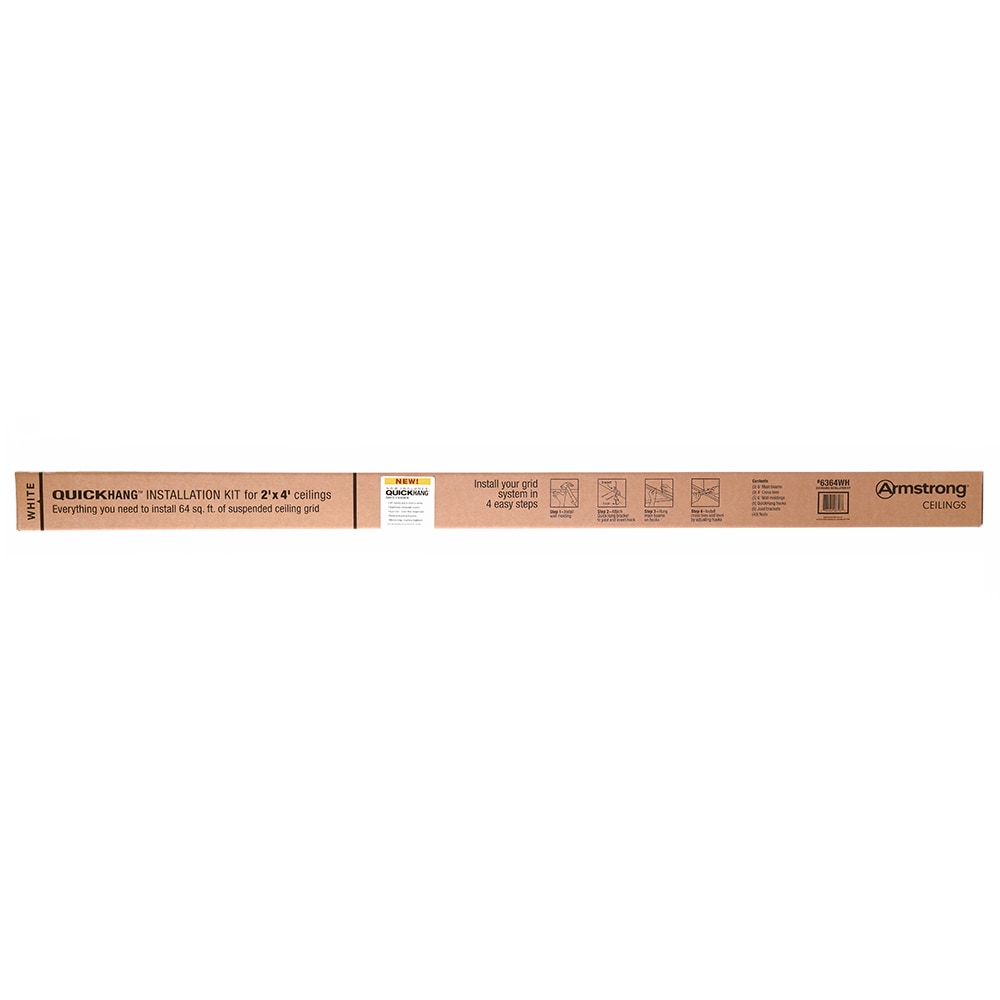 Armstrong Ceilings QuickHang 2-ft x 4-ft White Ceiling Grid Kit, 64-sq ft Coverage