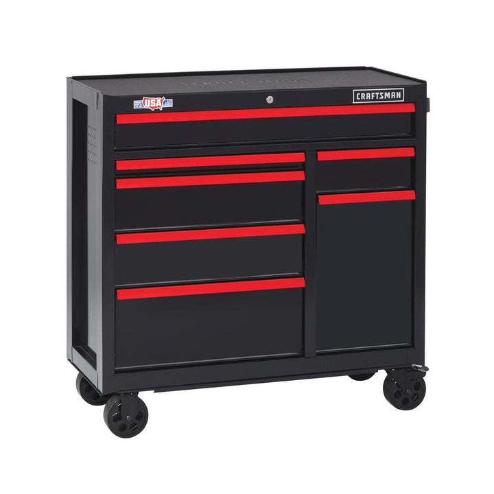 CRAFTSMAN 2000 Series 41-in W x 41.1-in H 7-Drawer Steel Rolling Tool Cabinet (Black)