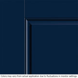 Therma-Tru Benchmark Doors Hampton 36-in x 80-in Steel 1/4 Lite Right-Hand Inswing Navy Painted Prehung Single Front Door with Brickmould