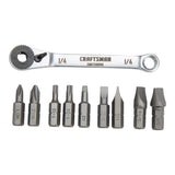 CRAFTSMAN 10-Piece Steel Handle Ratcheting Multi-Bit Screwdriver Set