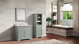 Avanity Colton 22-in W x 65-in H x 16-in D Basil Green Plywood Freestanding Linen Cabinet
