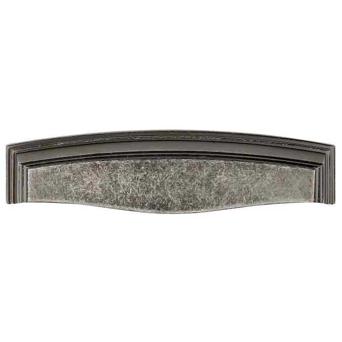 Hickory Hardware Somerset 3-3/4-in (96mm) Center to Center Black Nickel Vibed Adjustable Arch Cup Drawer Pull