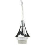 Portfolio Chrome Transitional Teardrop Pendant Light, Adjustable up to 63 in, E26 Base