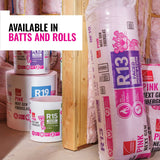 Owens Corning Eco Touch R-19 Unfaced Fiberglass Insulation Roll, 23 in W x 39 ft L, 75.07 sq ft Coverage