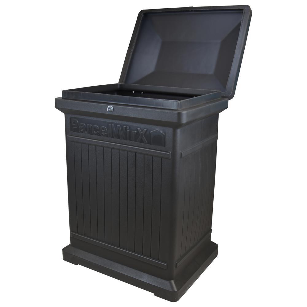 ParceWirx Premium Vertical Architectural Graphite Delivery Drop Box Hinged Lid with Swinging Latch for Locking - Super Arbor