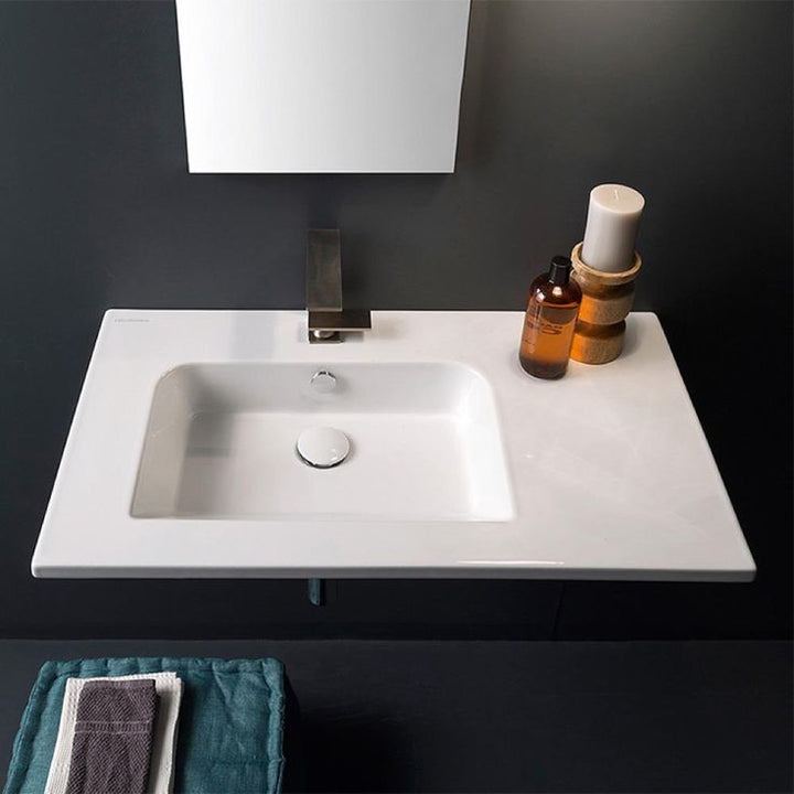 Nameeks Etra Wall Mounted Bathroom Sink in White