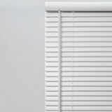 Project Source Room Darkening 1-in Slat Width 35-in x 64-in Cordless White Vinyl Mini Blinds
