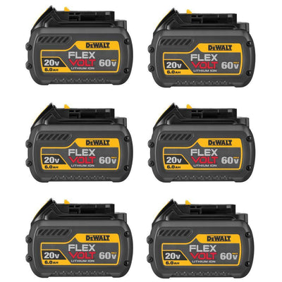 FLEXVOLT 20-Volt/60-Volt MAX Lithium-Ion 6.0Ah Battery Pack (6-Pack) - Super Arbor