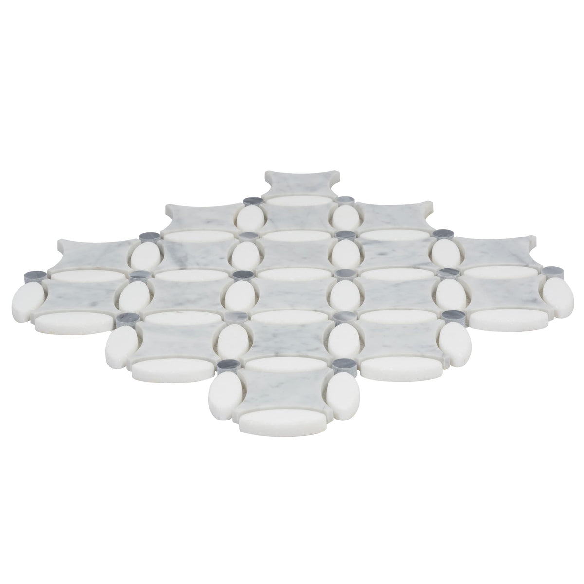 Satori Flower 12-in x 12-in Polished Natural Stone Marble Mosaic Tile