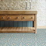 FloorPops Fontaine 12-in x 12-in Blue Peel and Stick Vinyl Floor Tile, 20-Pack (20-sq ft)