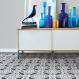 FloorPops Blue 12-in x 12-in Water Resistant Peel and Stick Vinyl Tile Flooring (20-sq ft)