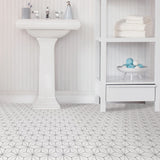 FloorPops Kikko 20-Piece 12-in x 12-in White Peel-and-Stick Vinyl Floor Tile (20-sq ft)
