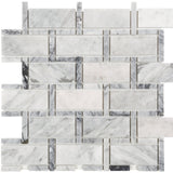 Satori Carrara Grigio 12-in x 12-in Polished Natural Stone Subway Mosaic Wall Tile (0.95-sq. ft/ Piece)