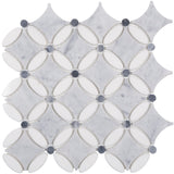 Satori Flower 12-in x 12-in Polished Natural Stone Marble Mosaic Tile