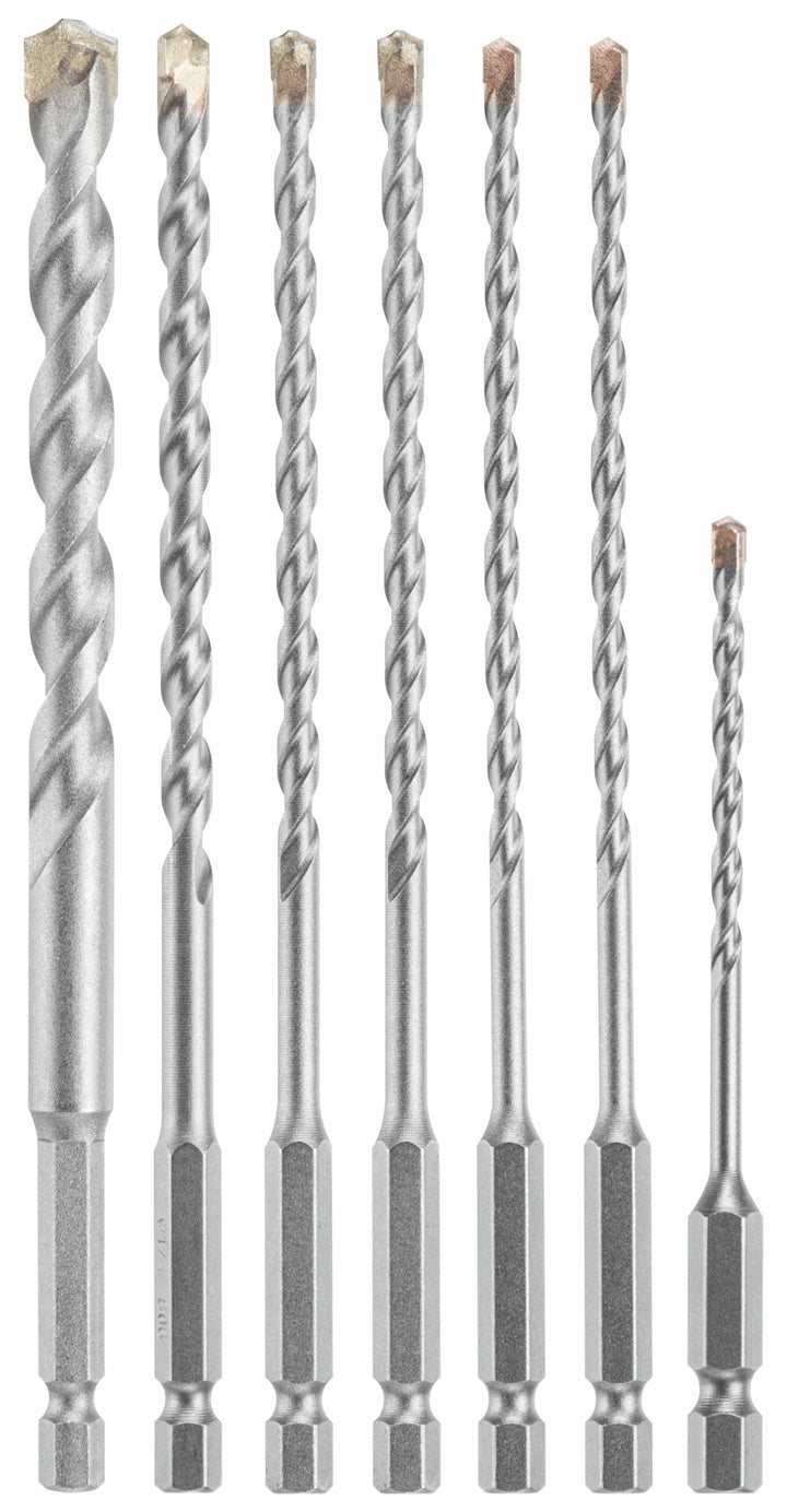Bosch Impact Tough 7-Piece High-Speed Steel Masonry Drill Bit Set for Hammer Drill/Impact Driver