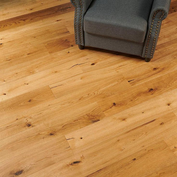 Flooors by LTL Smoked Natural Lacquer 35/64 in. Thick x 7-31/64 in. Wide x 74-51/64 in. Length Engineered Hardwood Flooring