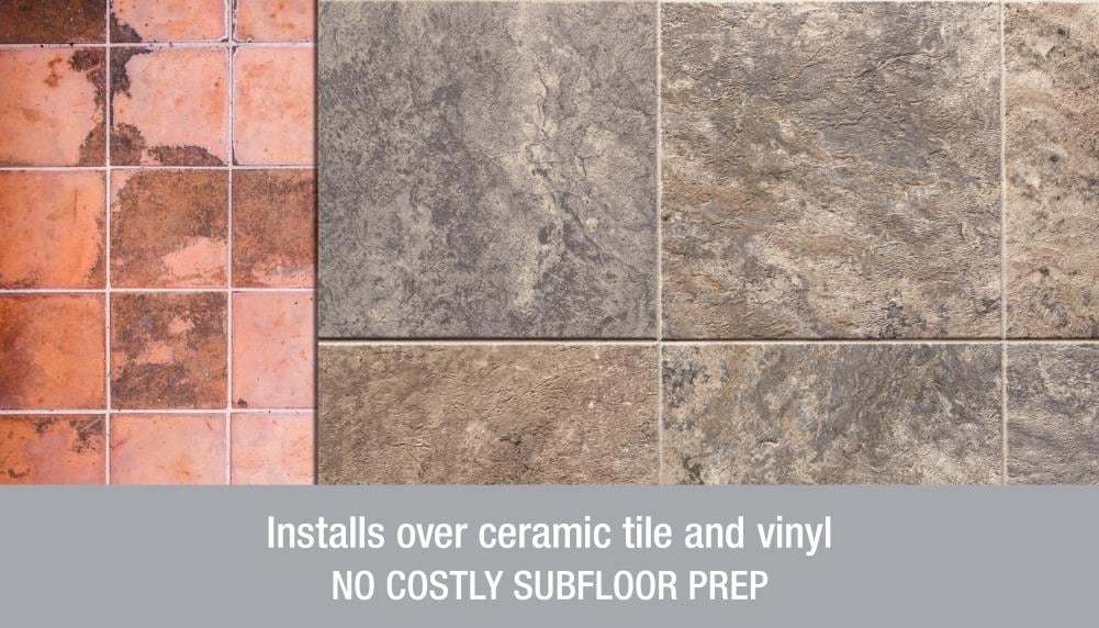 Armstrong Flooring Alterna 14-piece 16-in x 16-in Groutable Mesa Stone Moss Glue (Adhesive) Vinyl Tile