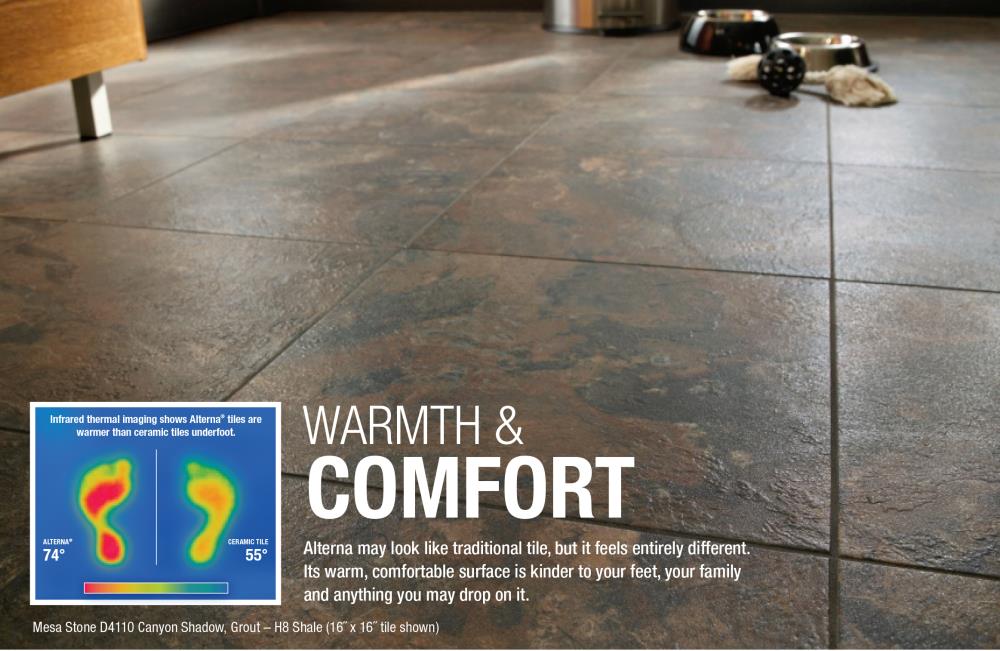 Armstrong Flooring Alterna 14-piece 16-in x 16-in Groutable Sistine White Glue (Adhesive) Vinyl Tile