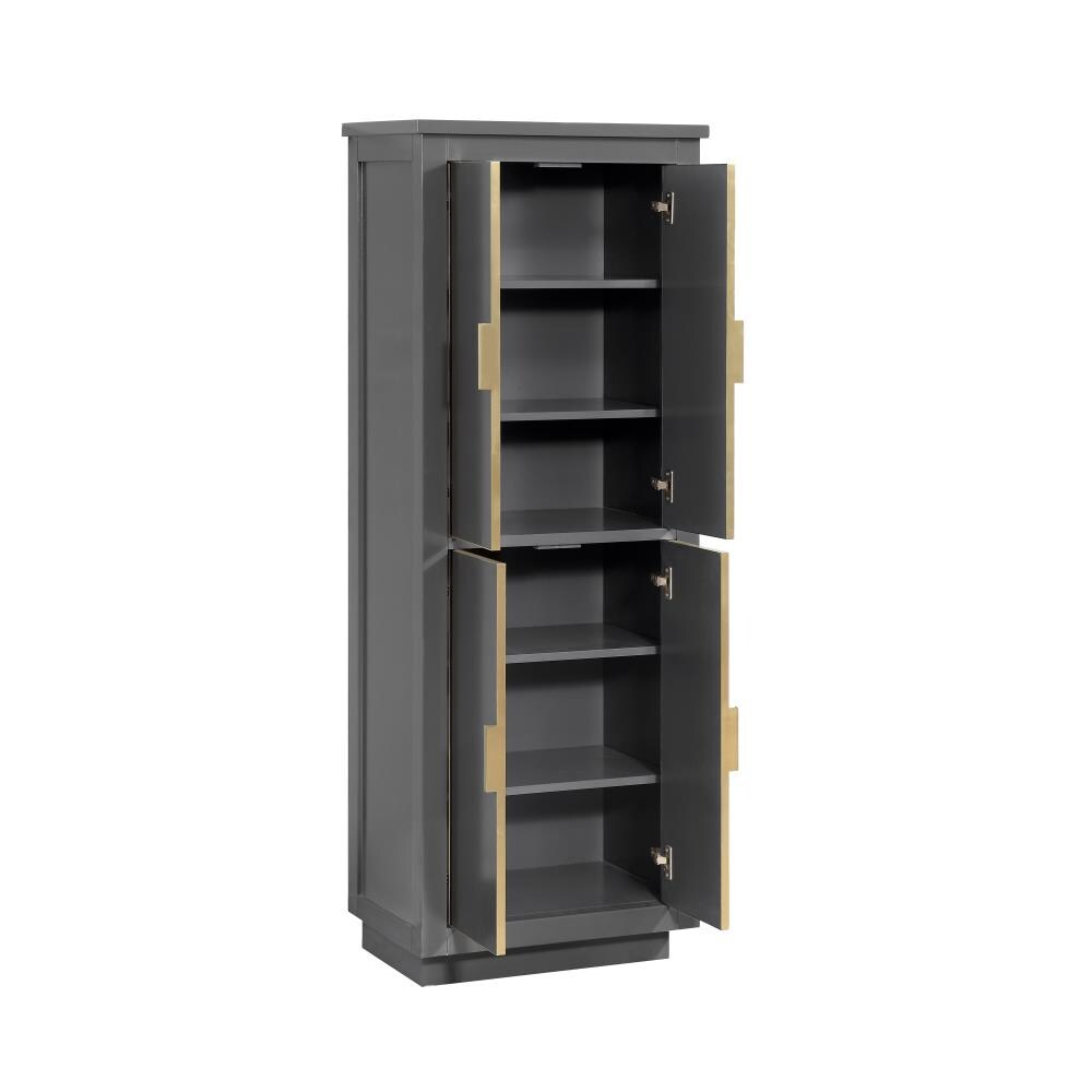 Avanity Allie/Austen 24-in x 65-in x 16-in Twilight Gray Wood Freestanding Linen Cabinet