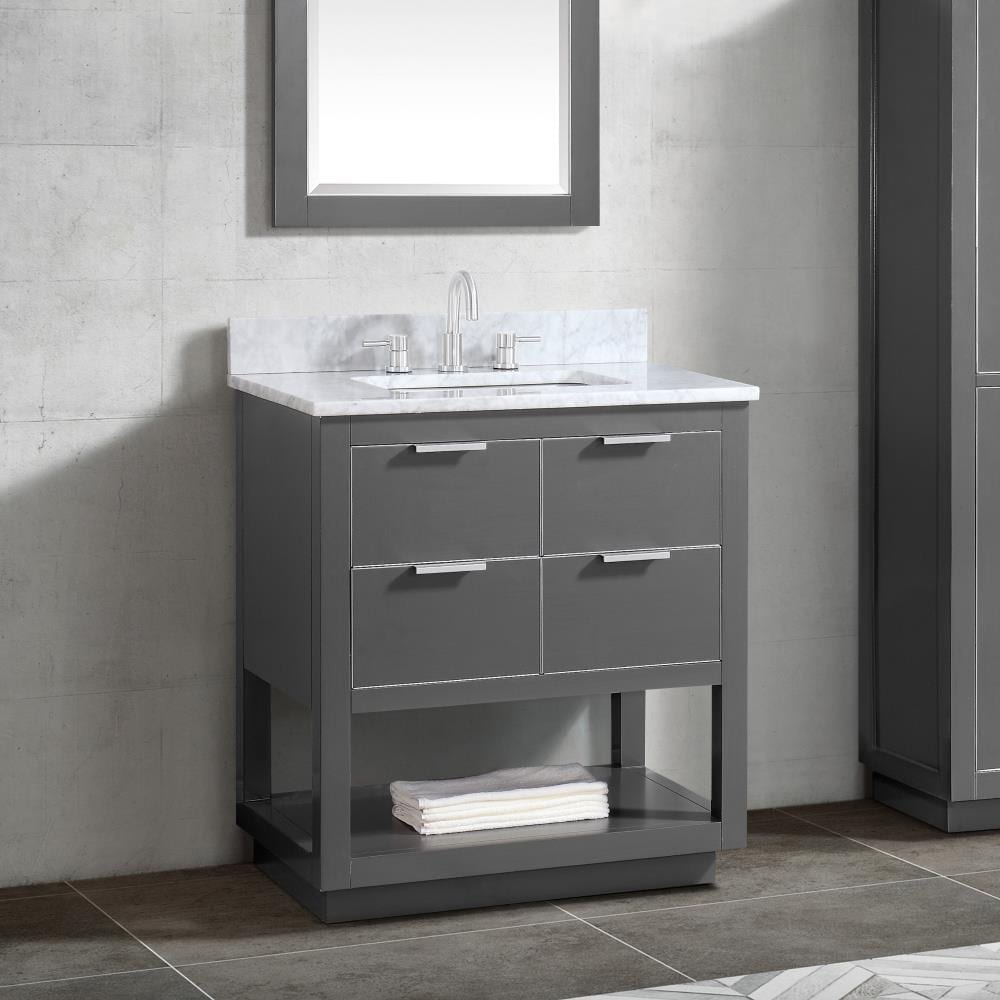 Avanity Allie 30-in Twilight Gray Bathroom Vanity Cabinet