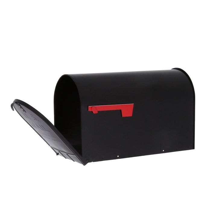 Gibraltar Mailboxes Stanley Extra Large, Steel, Post Mount Mailbox, Black, ST200B00
