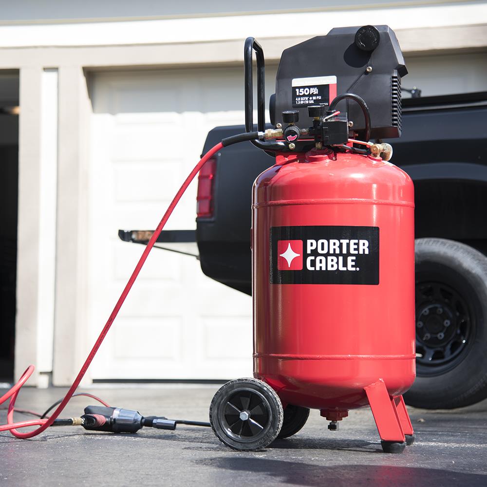 PORTER-CABLE 20-Gallon Single-Stage Portable Electric Vertical Air Compressor, 150 PSI, PXCMF220VW