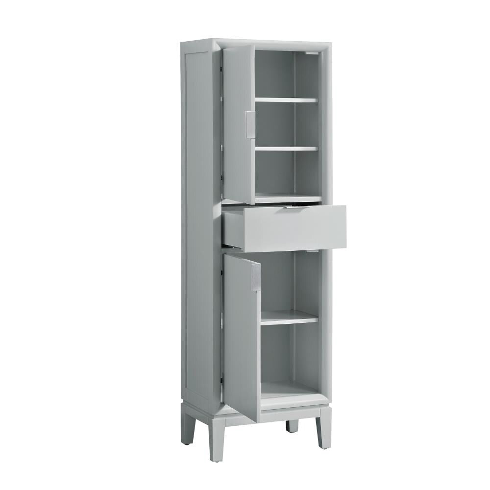Avanity Emma 20-in W x 65-in H x 15-in D Dove Gray Plywood Freestanding Linen Cabinet