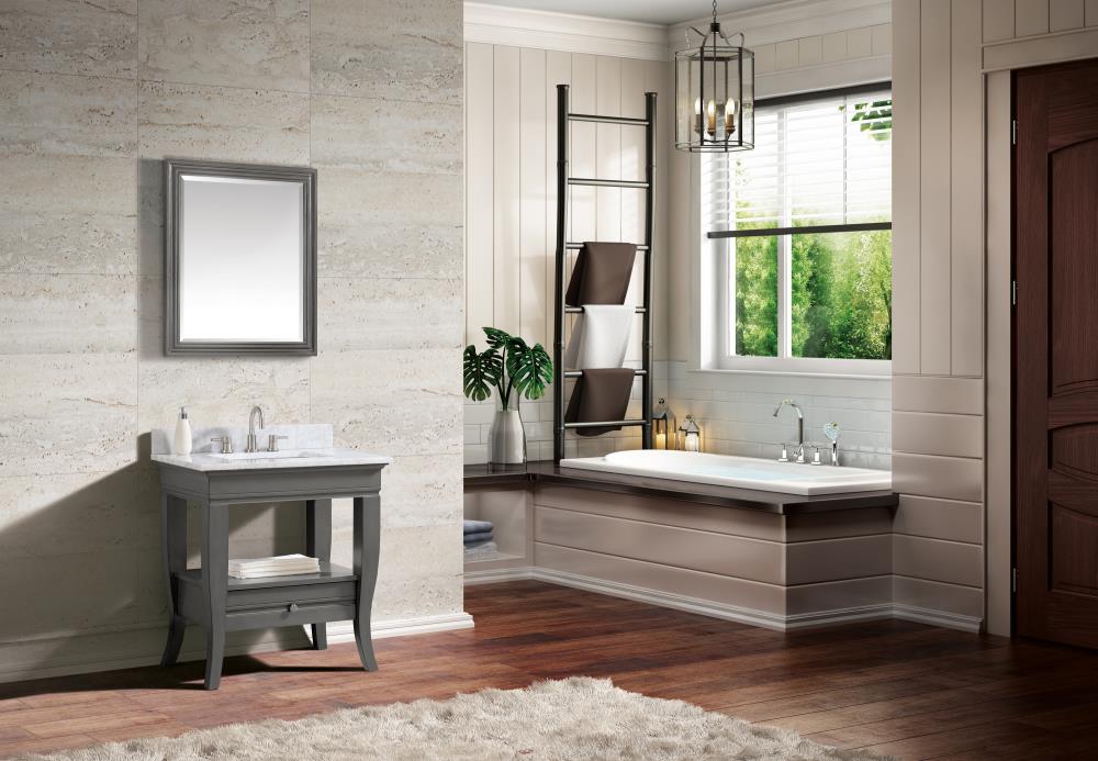 Avanity Milano 30-in Light Charcoal Bathroom Vanity Cabinet