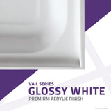 Vail 36 in. x 48 in. Double Threshold Shower Base in White - Super Arbor