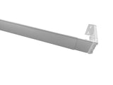 Project Source 48-in to 84-in White Steel Wide-Pocket Single Curtain Rod