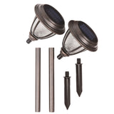 Portfolio 2-Pack Solar Path Light Kit, 24-Lumen, Bronze, 3500K (LED, Solar-Powered)