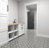 Elida Ceramica Lolita Deco Squares 6-in x 6-in Matte Porcelain Encaustic Floor and Wall Tile, 0.239-sq ft Piece