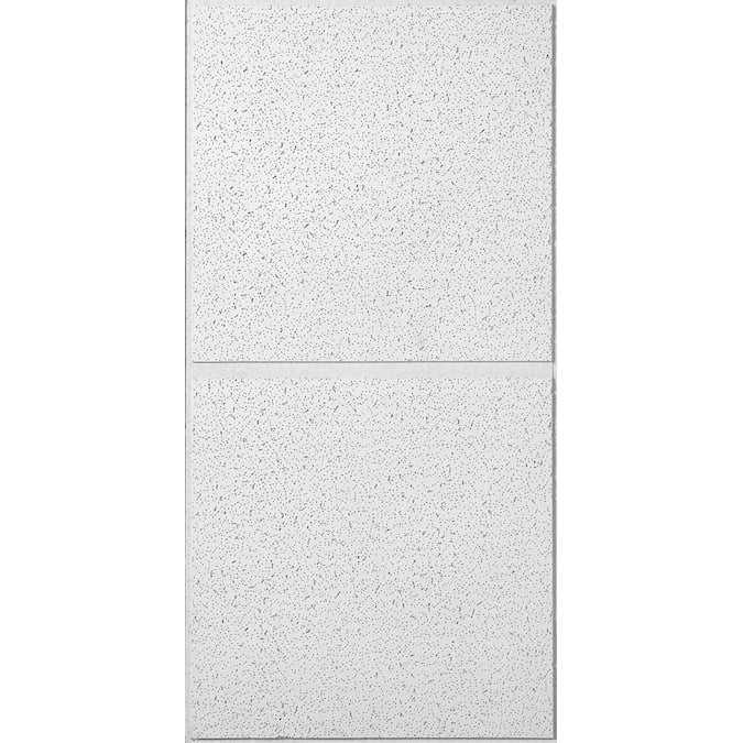 USG Ceilings 4-ft x 2-ft White Mineral Fiber Drop Ceiling Plank (6-Pack, 48-sq ft / Case)