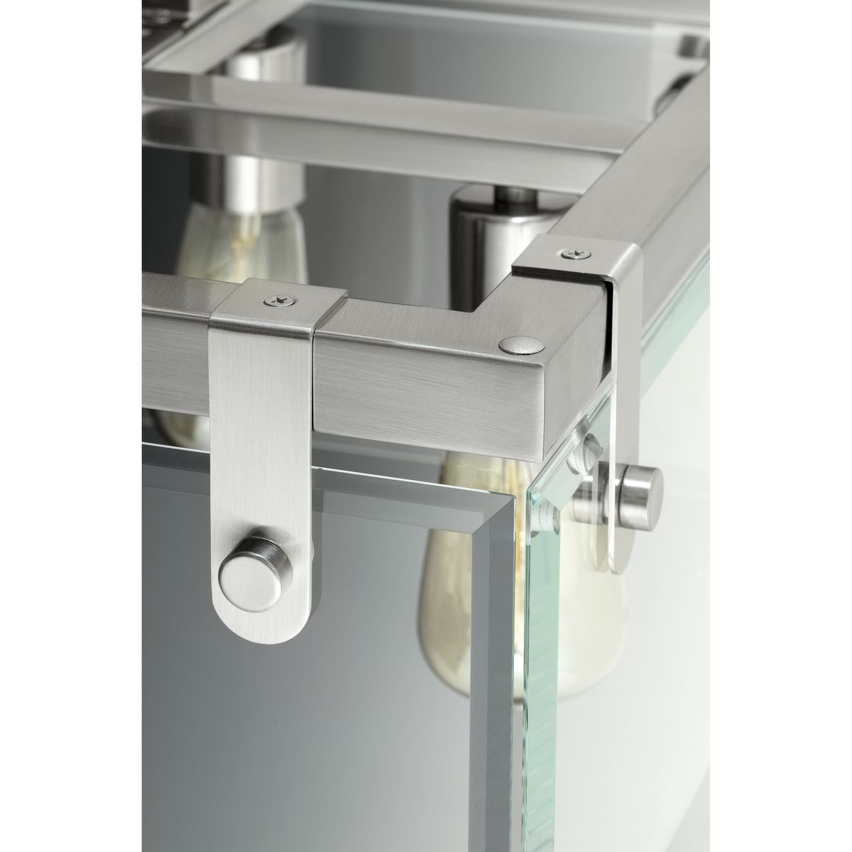 Progress Lighting Glayse 5-Light Brushed Nickel Linear Kitchen Island Light with Clear Beveled Glass