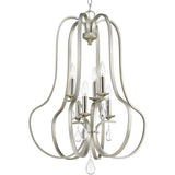 Progress Lighting Anjoux 6-Light Silver Ridge Transitional Geometric Medium Hanging Pendant Light
