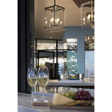 Progress Lighting Glayse 4-Light Brushed Nickel Modern/Contemporary Beveled Glass Square Medium Hanging Pendant Light