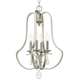 Progress Lighting Anjoux 4-Light Silver Ridge Transitional Geometric Medium Hanging Pendant Light