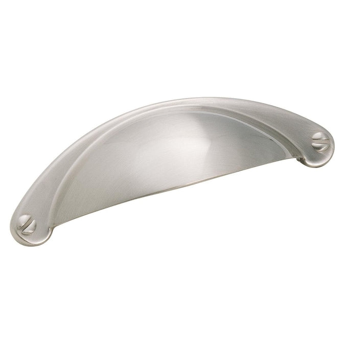 Amerock Cup Pulls 2-1/2-in (64mm) Center to Center Satin Nickel Oval Cup Drawer Pull