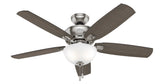 Hunter Creekside LED 52-in Brushed Nickel Indoor Ceiling Fan with Light Kit (5-Blade)