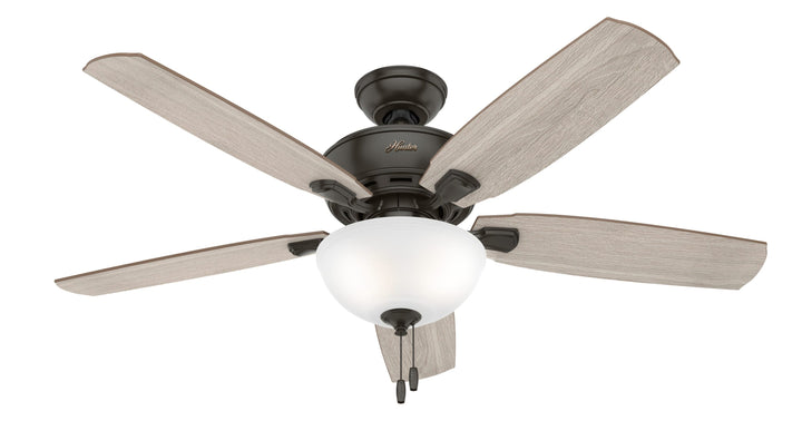 Hunter Creekside LED 52-in Noble Bronze Indoor Ceiling Fan with Light Kit, 5-Blade