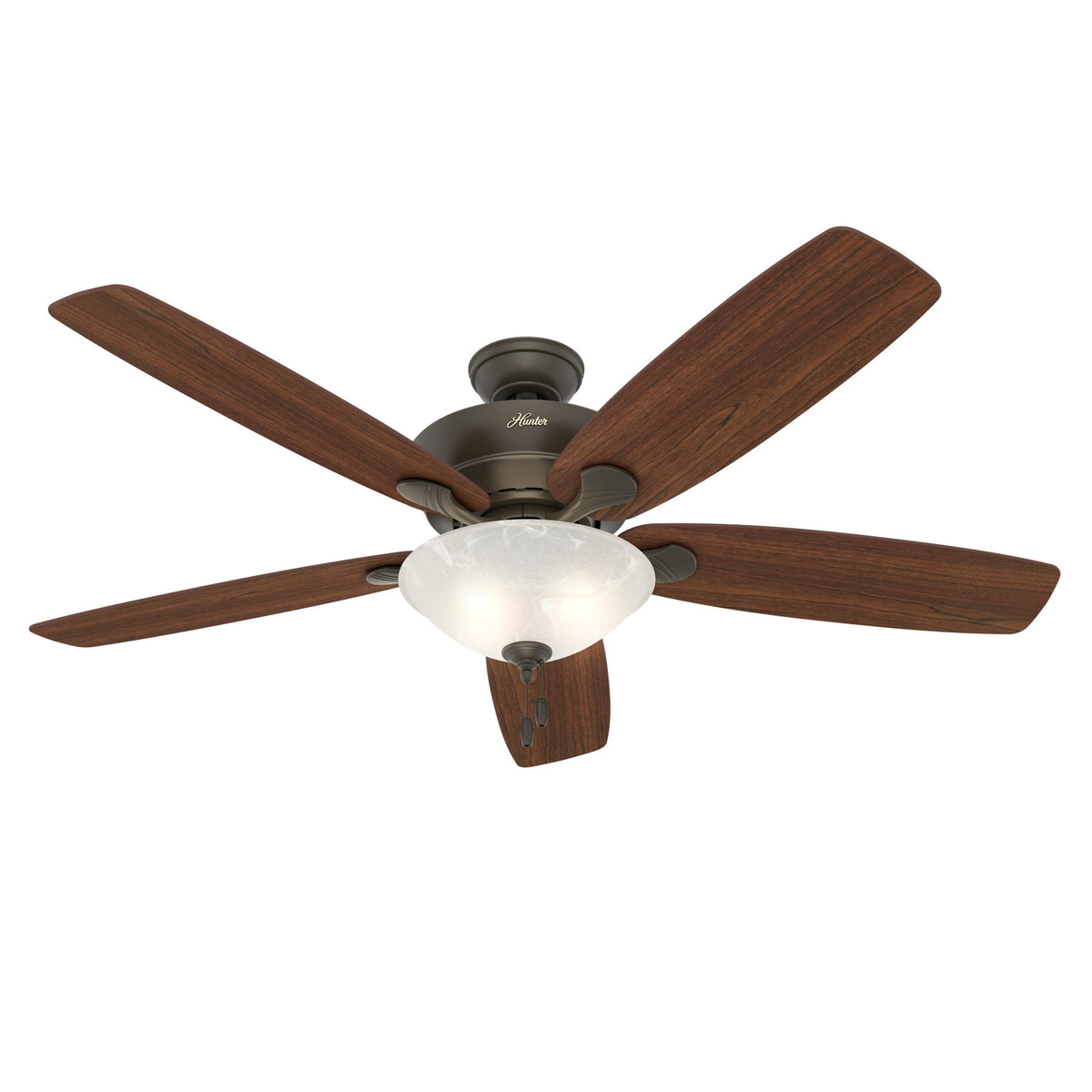 Hunter Regalia II 60-in New Bronze LED Indoor Ceiling Fan (5-Blade)